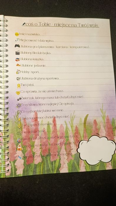 Pamiętnik, Złote Myśli, notes