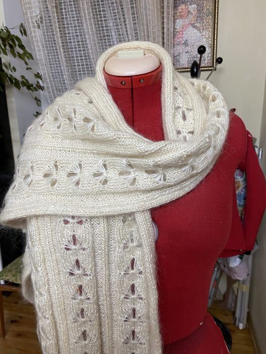 Тёплые длинные шарфы, мохер