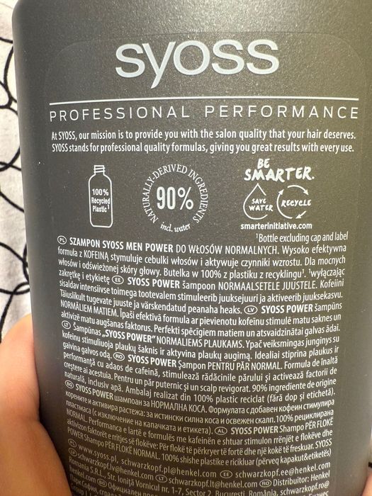 Szampon SYOSS MEN POWER do Włosów normalnych