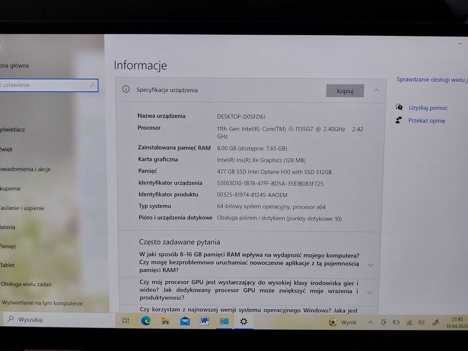 HP Spectre x360 Connvertible 13  i5-1135G7 ,8ram ,512Gb SSD 4K