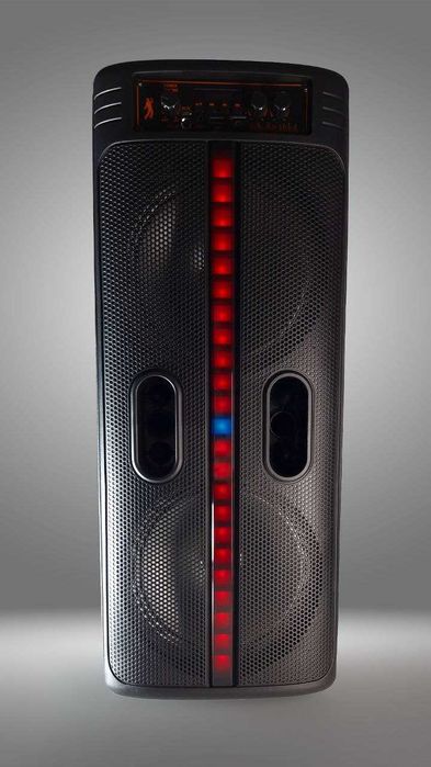 Блютуз колонка велика з мікрофоном та RGB підсвіткою