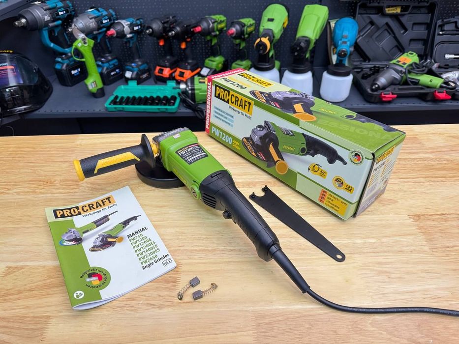 Болгарка 125диск ProCraft PW1200 Медная Обмотка Гарантия 36мес