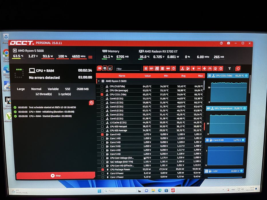 Игровой Компьютер ПК Ryzen 5 5600 Х/ RX 5700 XT / 16GB / 1TB M.2