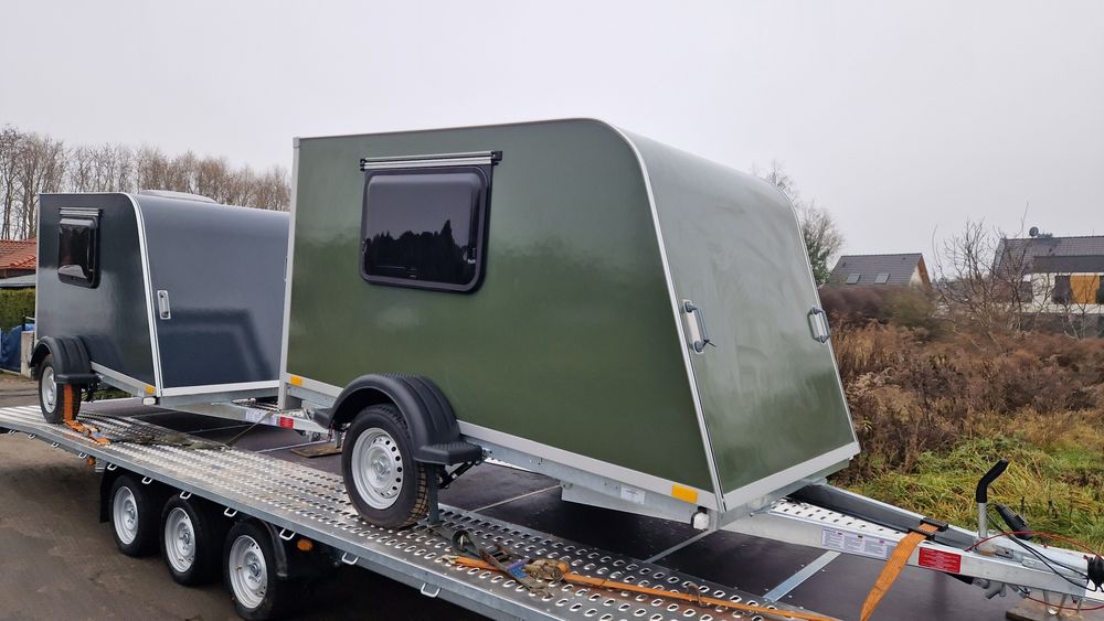 Microcamp mini przyczepa kempingowa transportowa teardrop