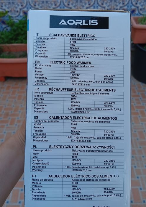 Lancheira elétrica para casa , carro , camião
Entregamos em mãos na nossa zona ou enviamos por correio registado acresce portes de envio. Cumprimentos