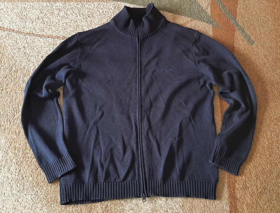 Sweter kardigan męski granatowy logowany XXL Armani Jeans