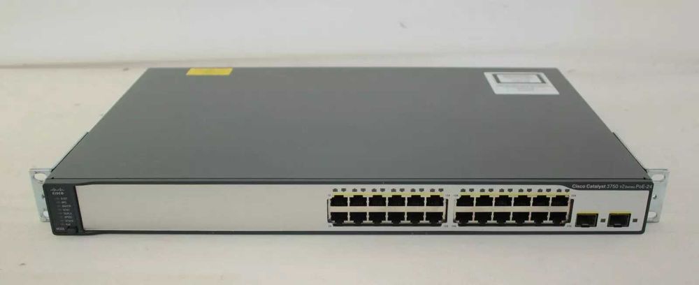 Світч Комутатор Cisco Catalyst 3750 v2 PoE ПоЕ 24 портів для камер