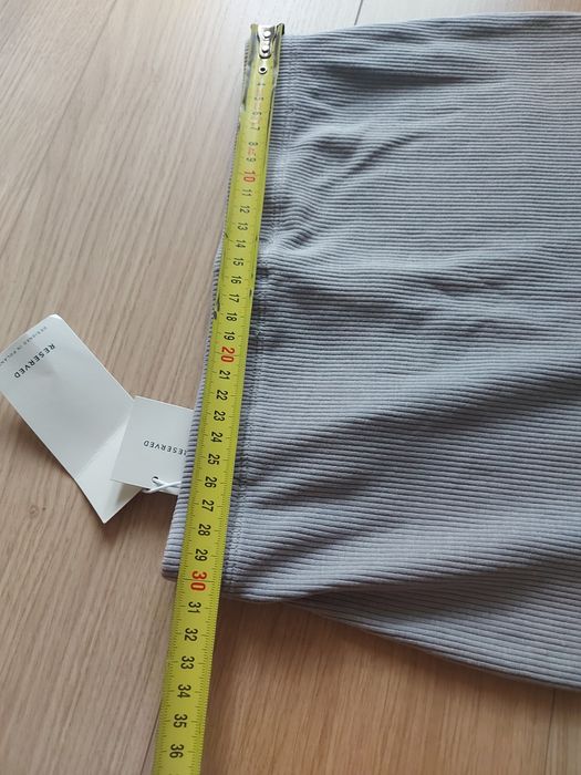 Spódnica prążek 164 xs szara nowa