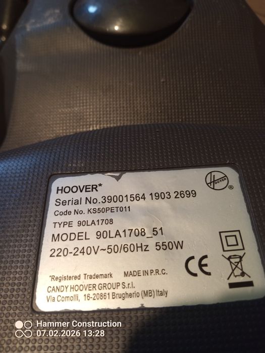 Odkurzacz Hoover muticiclonic khross