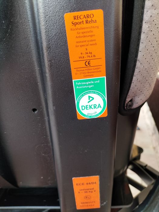 Fotelik Recaro Sport Reha ,baza ISOFIX