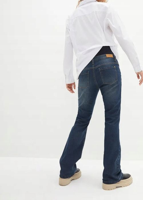 B.P.C spodnie ciążowe jeansy ocieplane bootcut ^46