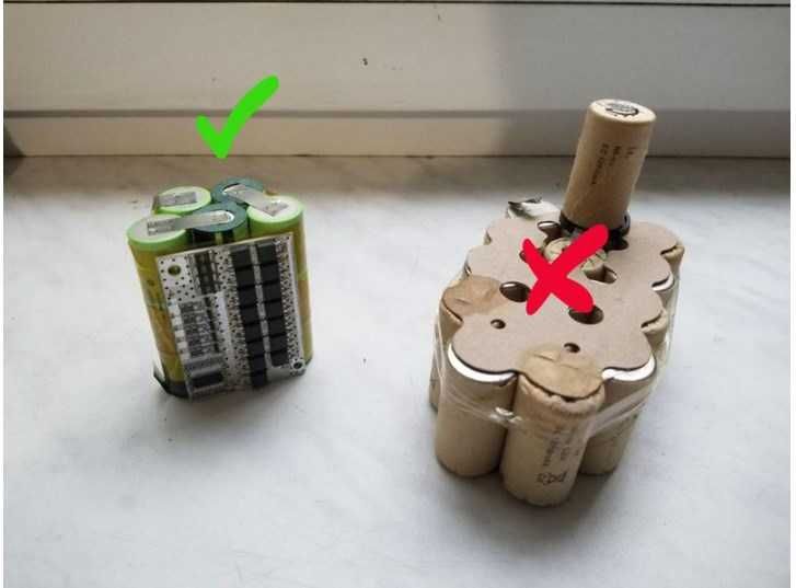 Перепаковка аккумуляторов электроинстумента 12v, 14,4v, 18v