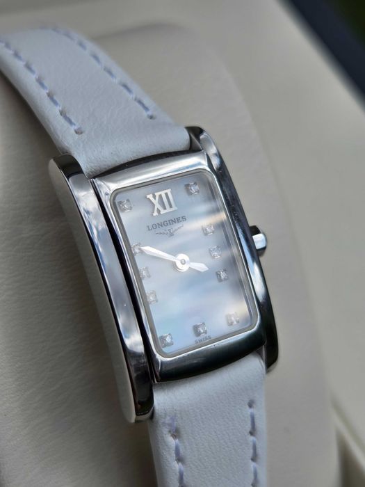Longines DolceVita z 11 diamentami oraz tarczą perłową - jak NOWY!