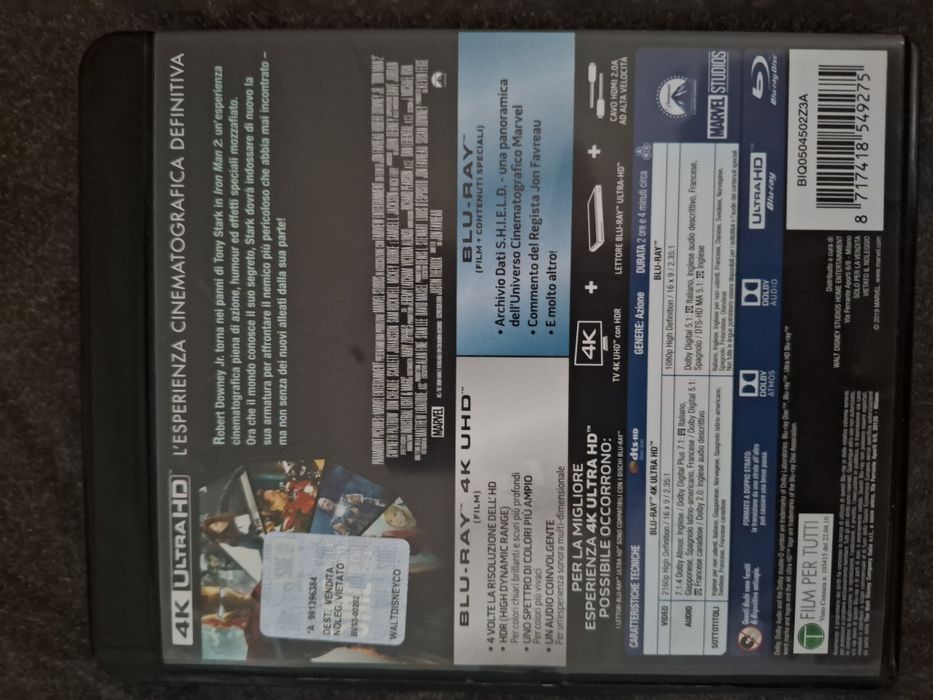 Homem de ferro 2 bluray 4K