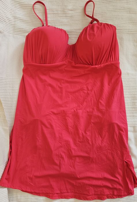 NOWA sukienka kąpielowa BONPRIX różowa/ strój kąpielowy r44, 85C