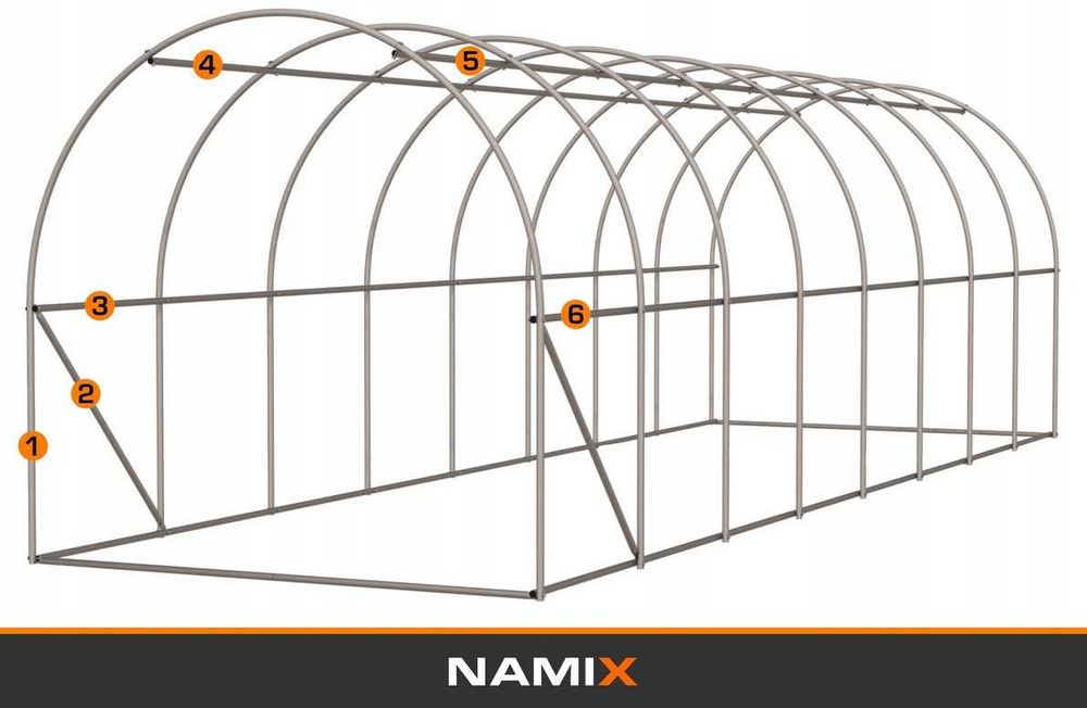 Tunel foliowy szklarnia 3x8 m 24m² wysokość 2,5m