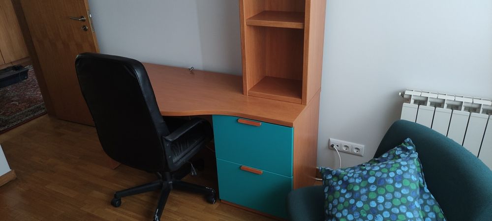 Cama de Solteiro com Cama Extra + Secretária | Quarto Jovem Completo