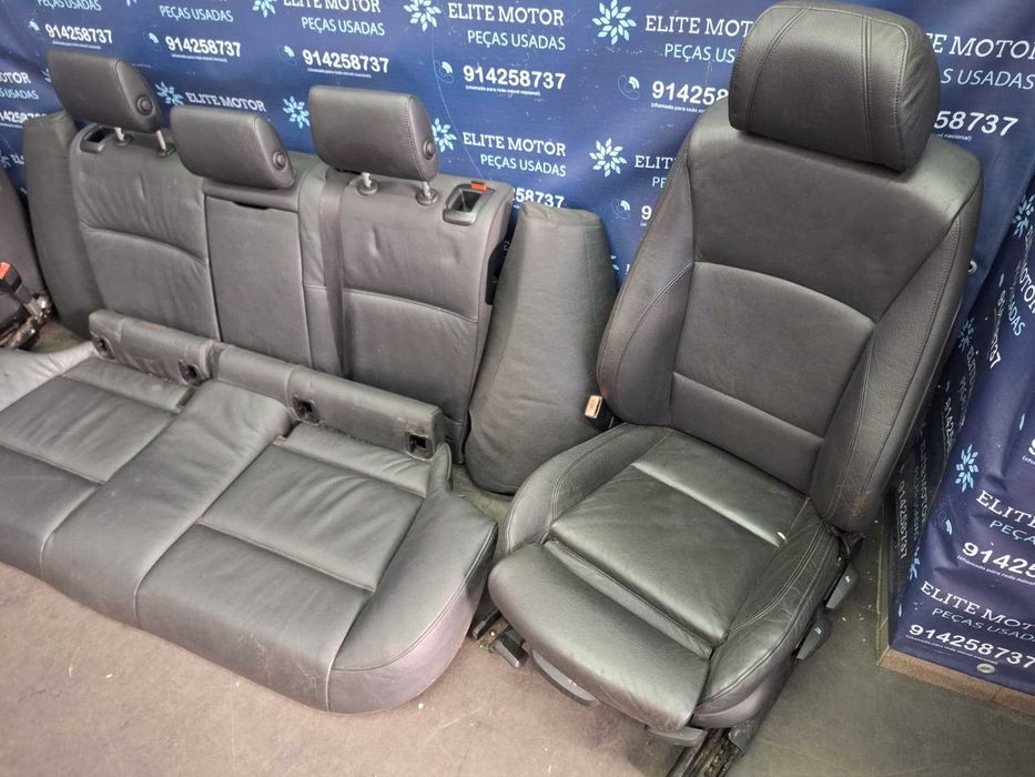Jogo de bancos usados BMW SERIE 3 CARRINHA E91 PACK M PELE PRETOS