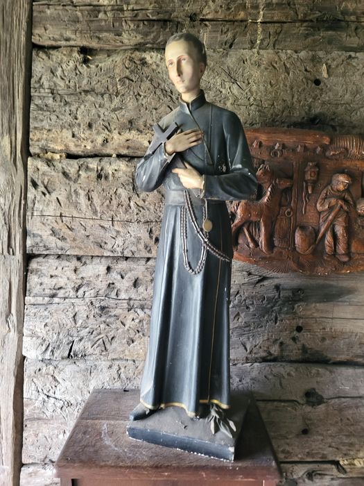 Stara figura 71 cm Święty Gerard Majella