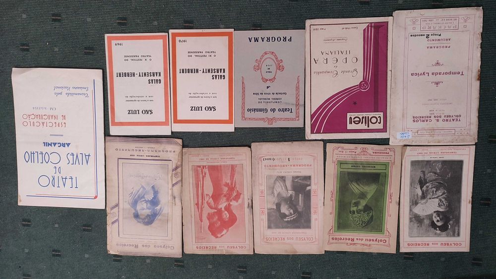 21 Programas antigos de Ópera e Teatro