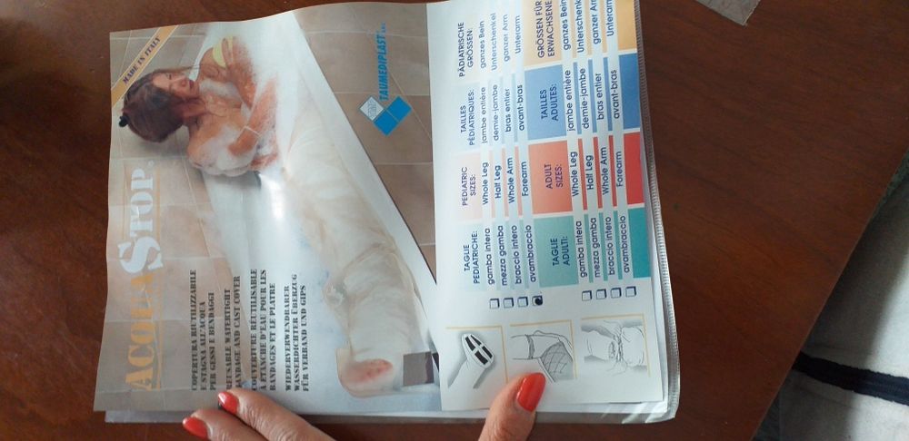 Impermeavel para gesso de criança - antebraço