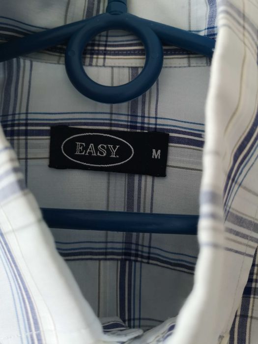 EASY koszula w kratę niebieska r. 38/M