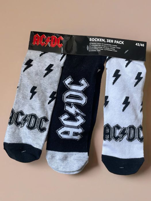 Nowe Stopki skarpetki męskie AC / DC 43-46 3 pary