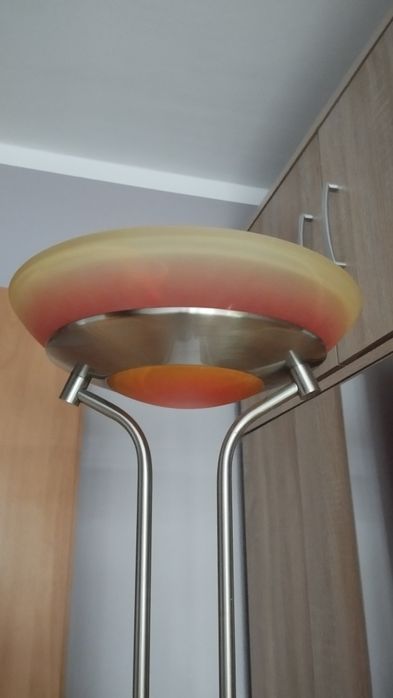 Lampa pokojowa stojąca podwójna pomarańczowa