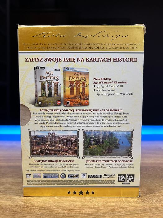 Age of Empires III 3 UNIKAT (PC PL 2006) mini BIG BOX Złota Kolekcja