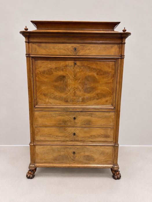 Piękna mahoniowa sekretera / Biedermeier / XIX wiek / Komoda / mahoń piramidalny / dowóz wysyłka