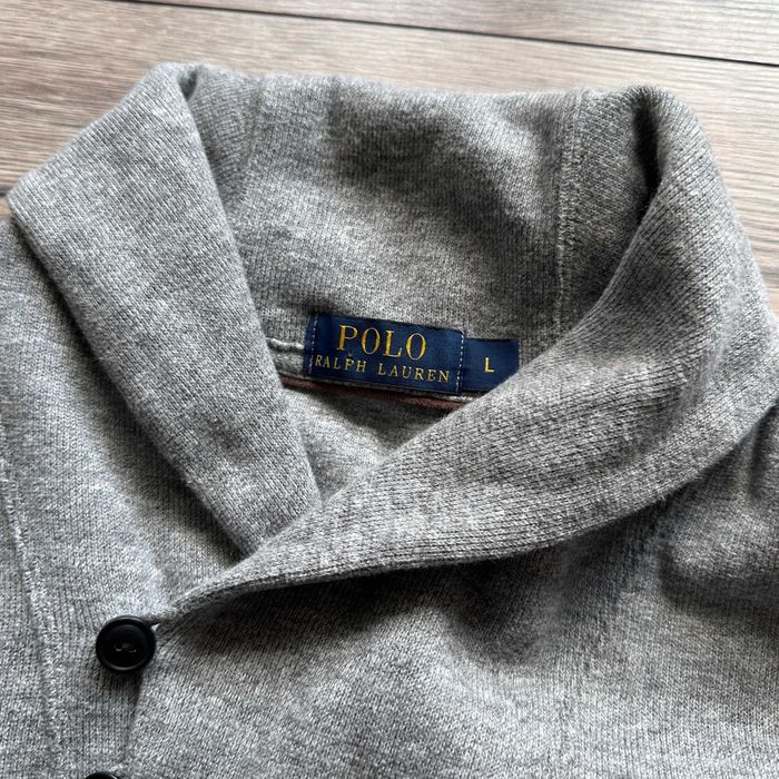 Bluza z golfem POLO RALPH LAUREN męska szara casual r. L