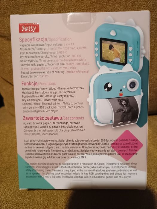 Setty instant camera,aparat natychmiastowy