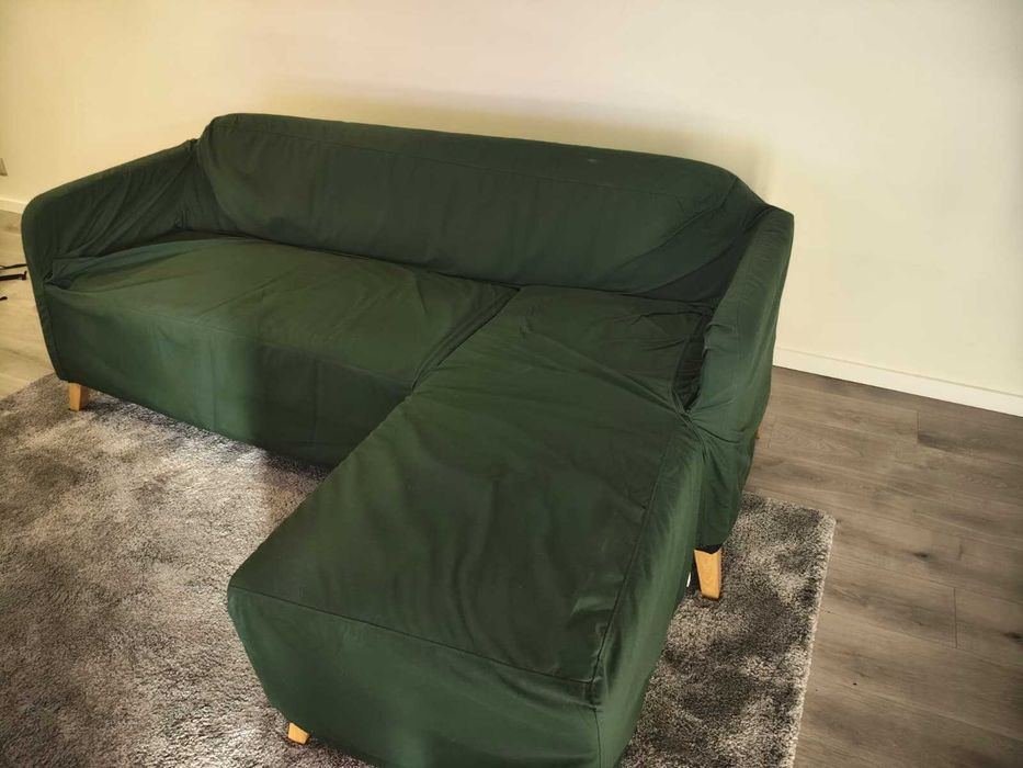 Sofá "Linanas" Ikea 3 lugares com chaise longue, capa incluída
