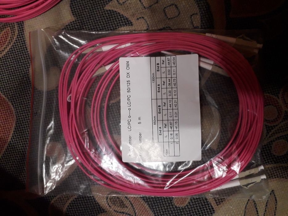 Patchcord światłowody. 5m i 10m duplex