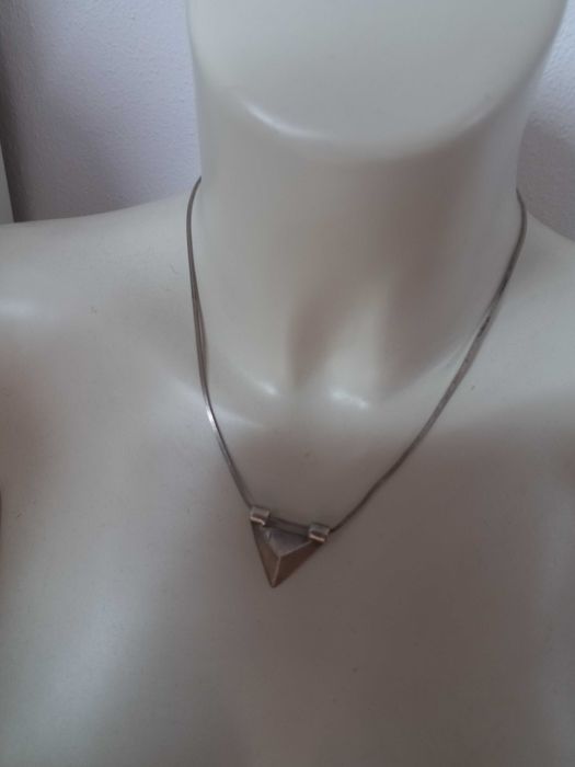 Srebrny łańcuszek z zawieszką- wyrób polski