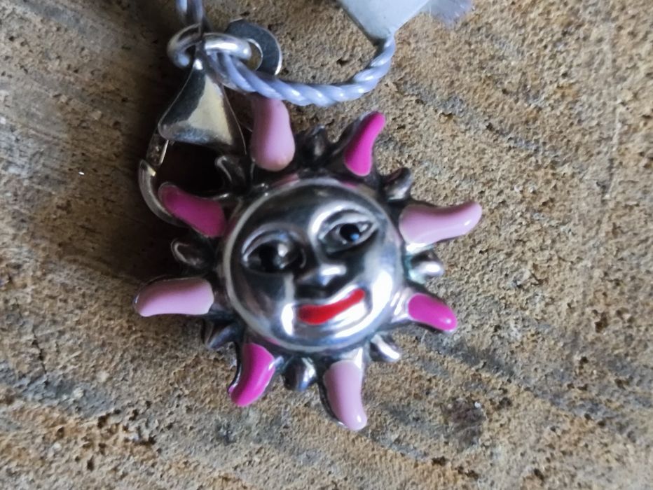 Srebrny wisiorek zawieszka Suraya Sun. Vintage