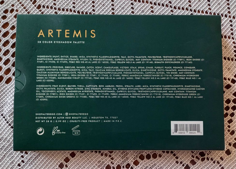 Alter Ego - Artemis, paleta cieni (odpowiednik Metropolis)