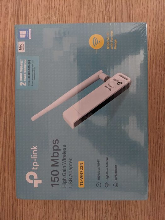 Wi-Fi USB адаптер TP-Link TL-WN722N 150 Mbps (новий)