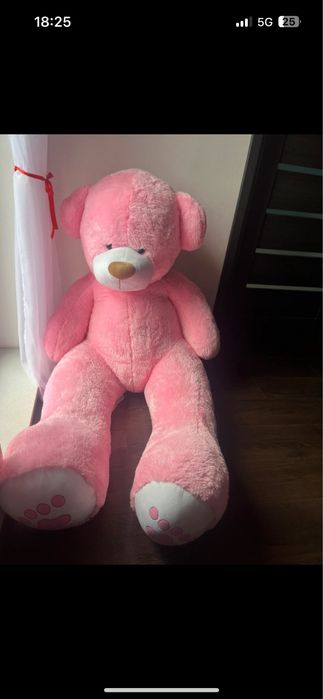 2 metrowy różowy  miś