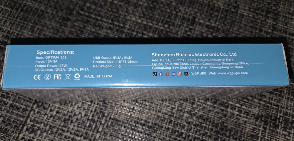 ДБЖ (безперебійник) для роутера (Mini DC UPS) WGP Optima 302 - 13500 mAh 27Вт