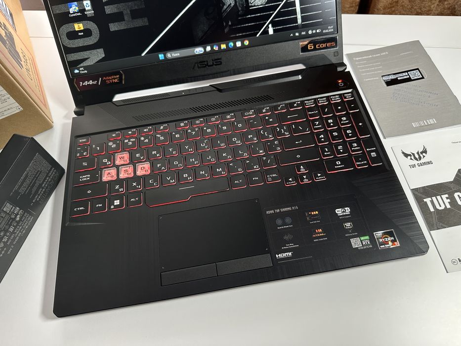 ‼️Asus Tuf F15‼️144Hz/RTX3050-4GB/Ryzen 5/512GB/16GB/Ноутбук/Гарантия