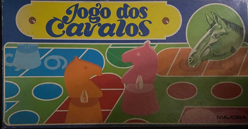 Jogo de tabuleiro vintage "Jogo dos Cavalos" - Majora