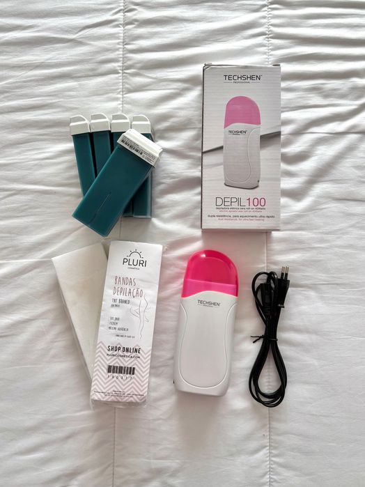 Kit de depilação com cera quente