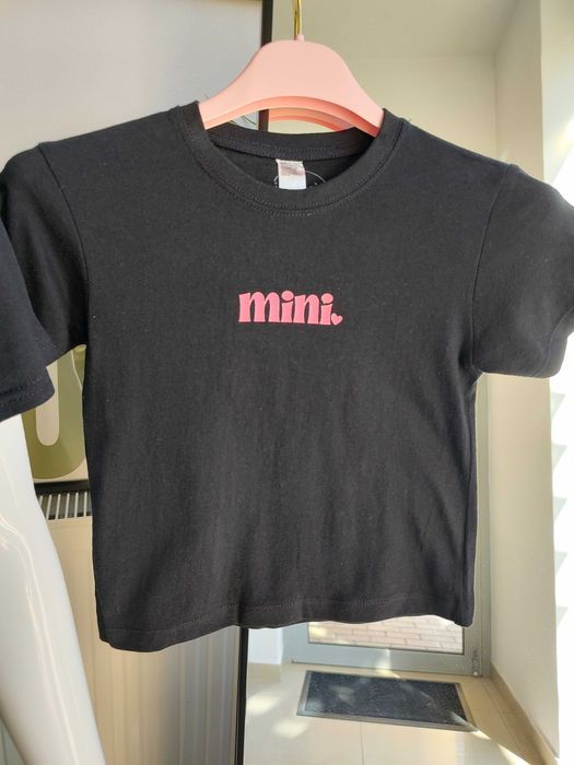 Zestaw koszulek dla mamy i córki Mama&Mini - czarny One size + 96/104
