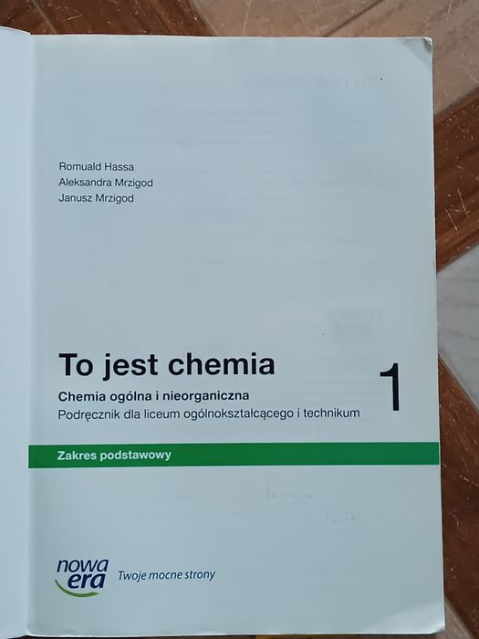 Podręcznik do chemii 1 to jest chemia