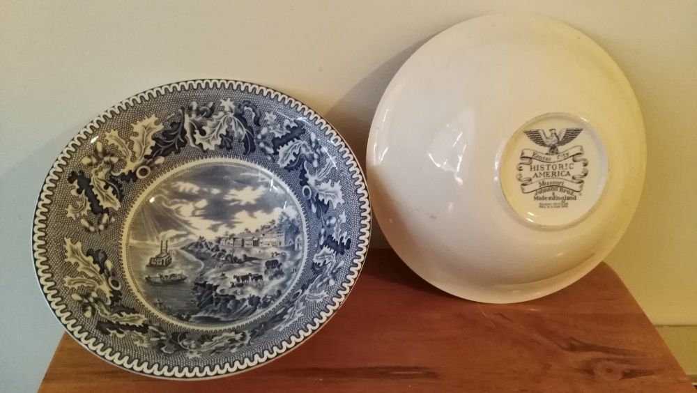 Porcelana inglesa de Johnson Bros "Historic America- Missuri"