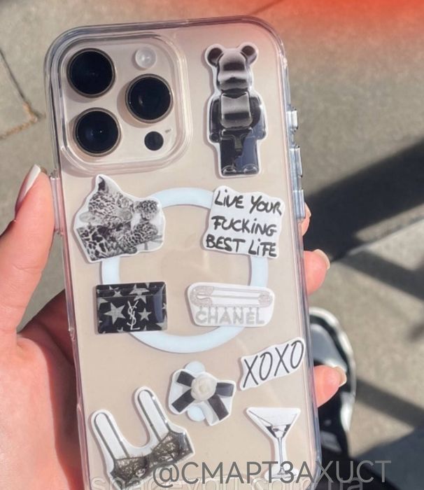 Чехол на iPhone 13 15 16 Pro Max прозрачный Space case TPU PC