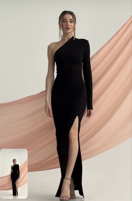 Вечірня сукня з розрізом