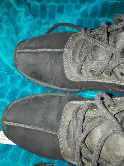 Зимние кожаные ботинки