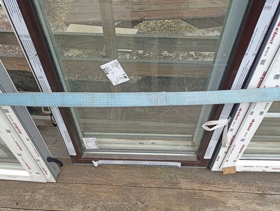 Okno łukowe pc fix 80/237  brąz